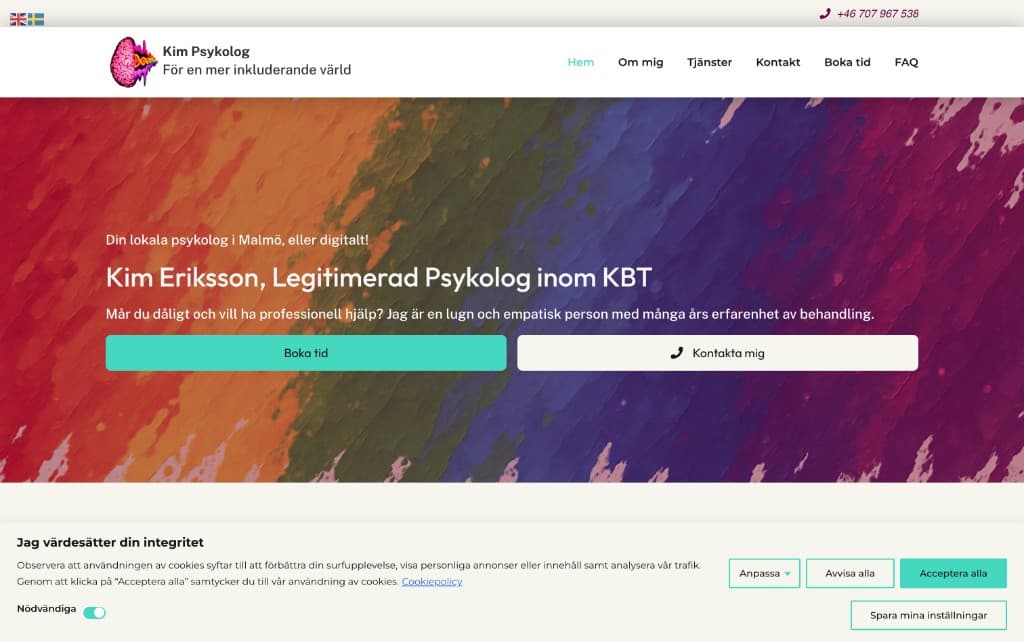 KimPsykolog project preview